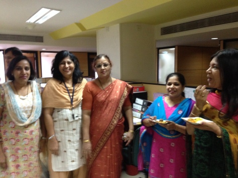 Group of Rajshree's freinds in BPCL who enjoyed the Nachni Ladoo